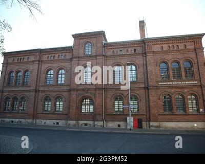 Former MfS remand prison Magdeburg district administration now Moritzplatz Magdeburg memorial Stock Photo