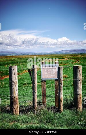 No access to coastal land in Lancashire Stock Photo