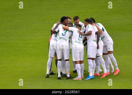 Cuiaba Brazil 17 June 21 The Head Coach Of Bolivia National Soccer Team Venezuelan Cesar Farias L Visits The Arena Pantanal Stadium In Cuiaba Brazil 17 June 21 Bolivia Will Faces Chile