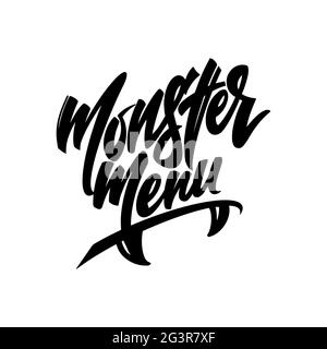 Logo for the design of cafes, bars, restaurants for the period of the autumn holiday Halloween on a white background. Vector illustration. Stock Vector
