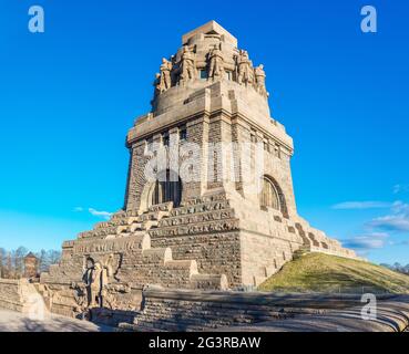 Leipzig, Napoleonic War Monument, Panoramic View Stock Photo