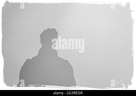 Whimsical abstract blurred shadow on the wall Stock Photo