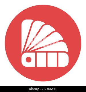 Paper color palette vector flat white glyph icon. Construction, repair and building. Graph symbol for your web site design, logo, app, UI Stock Vector