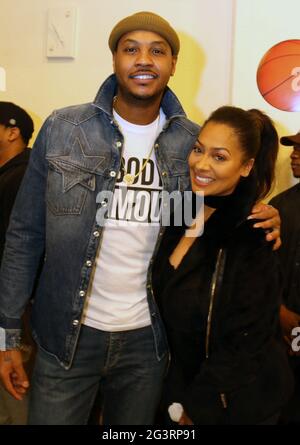 **FILE PHOTO** Lala Anthony Reportedly Files for Divorce from Carmelo Anthony. NEW YORK, NY - NOVEMBER 23, 2016 Carmelo & LaLa Anthony attend the Educational Alliance Boys & Girls Club Thanksgiving Event, November 23, 2016 in New York City. Photo Credit: Walik Goshorn/Mediapunch Stock Photo