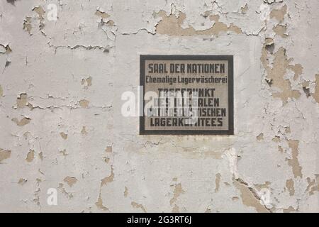 Jewish barracks and museum in Sachsenhausen nazi camp. About 200,000 people passed through Sachsenhausen between 1936 and 1945 Stock Photo