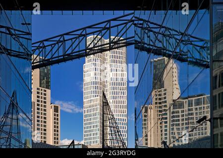 Neues Kranzler Eck, sight onto Hotel Astoria and Hotel Motel One Berlin-Upper West, Charlottenburg, Germany, Berlin Stock Photo