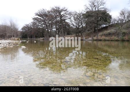 Frio Rio in Concan, Texas Stock Photo