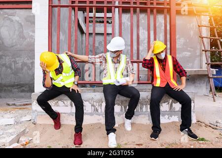 unemployed Jobless People Crisis who Recession with Virus Covid Stock Photo