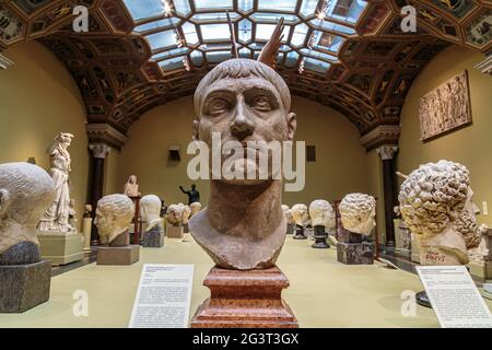 Moscow, Russia - November 21, 2018: Pushkin Museum of Fine Arts is largest museum of European art in Moscow, Russia Stock Photo