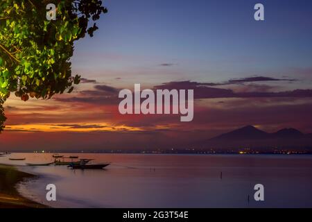 Tropical Gulf after Sunset Stock Photo