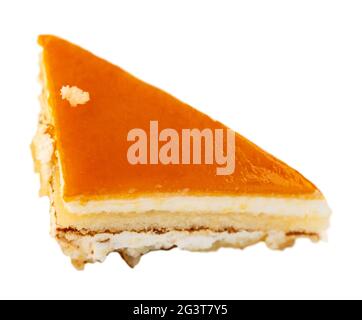 Slice of delicious cheesecake with fruity sauce Stock Photo