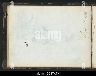 Note. Leaf 12 Verso from a sketchbook with 27 sheets. Stock Photo