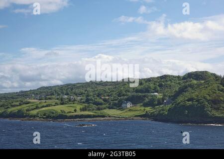 Beautiful landscape and rock formations along the irish coastline near Killybegs, County Donegal in Stock Photo