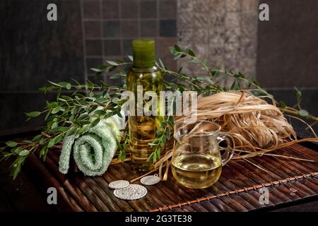 Still Life With Bath Accessories Stock Photo