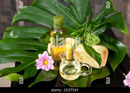 Still Life With Bath Accessories Stock Photo