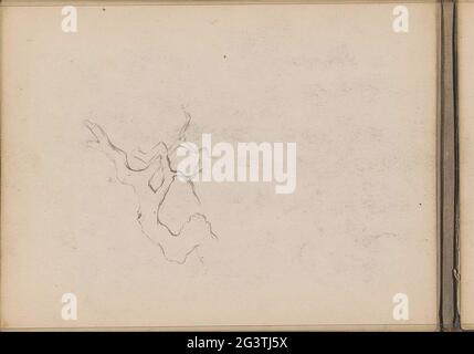 Tree branches. Leaf 22 Verso from a sketchbook with 27 loose sheets. Stock Photo