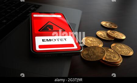 Ransom Malware Bitcoin Payment Stock Photo