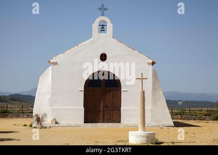 Lonely church in Oria in Spain Stock Photo