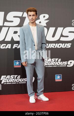 Madrid, Spain. 17th June, 2021. Guillermo Lasheras attends the Fast and furious 9 film Photocall at Kinépolis Ciudad de la Imagen cinemas. Credit: SOPA Images Limited/Alamy Live News Stock Photo