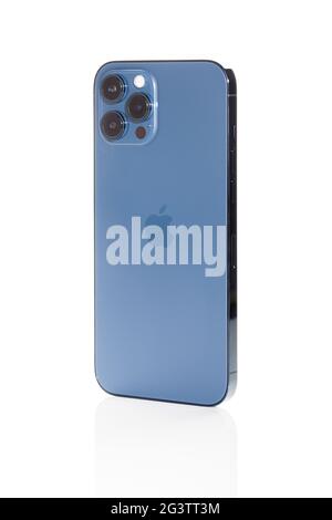 iPhone 12 Pro Max Pacific Blue Stock Photo - Alamy