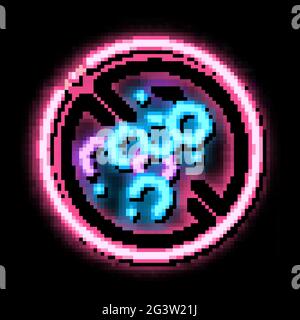 non-recognition of occupational medicine neon glow icon illustration Stock Vector