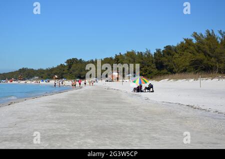 Beach on Anna Maria Island at the Gulf of Mexico, Florida Stock Photo