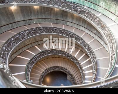 The famous spiral staircase in Vatica Museum - Rome, Italy Stock Photo