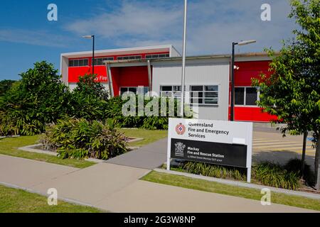 Queensland Fire and Emergency Services Mackay Fire and Rescue station in Mackay, north Queensland Stock Photo