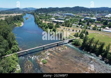 A general overall aerial view of PK Park on the campus of the