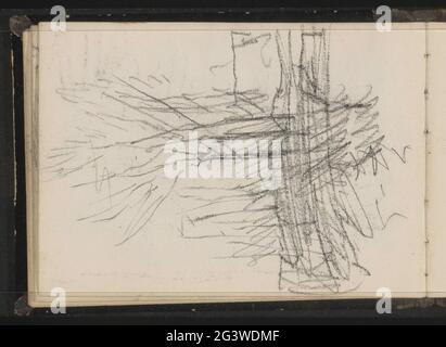 Trees. Leaf 16 Verso from a sketchbook with 33 sheets. Stock Photo