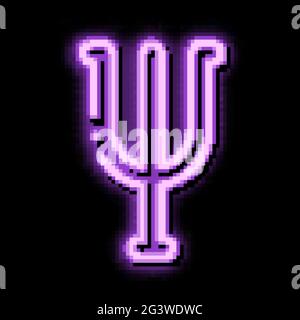 psychology sign neon glow icon illustration Stock Vector