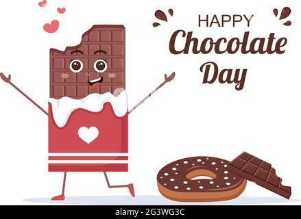Happy valentine special chocolate vector poster concept