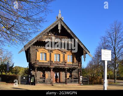 Wooden House in the Russian Colony, Potsdam, Brandenburg Stock Photo