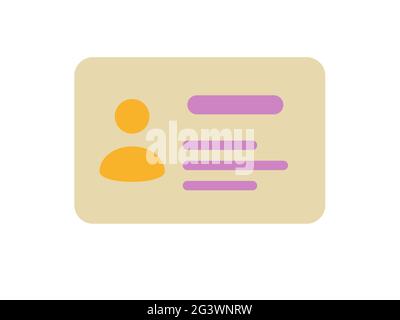 identification card single isolated icon with flat style vector illustration Stock Photo