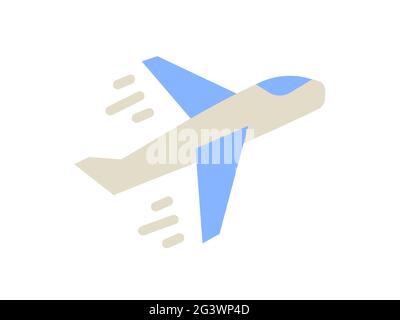 Airplane Vehicle Flying Isolated Icon Vector Illustration Design