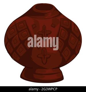 Ancient ceramics with ornaments, golden horde Stock Vector