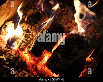 Closeup shot of flaming bonfire Stock Photo Alamy
