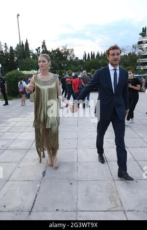 June 17 2021 Athens Greece Beatrice Borromeo and Pierre