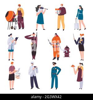 People of different professions, male and female Stock Vector