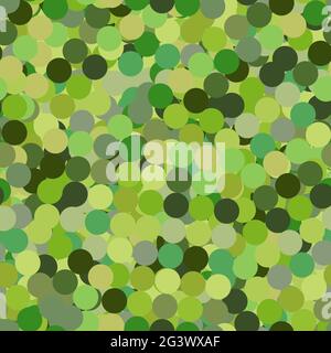 Seamless vector dots pattern. Bright green ornament with randomly dots. Point illustration for wrapping paper, web, wallpaper, clothes, textiles, bann Stock Vector