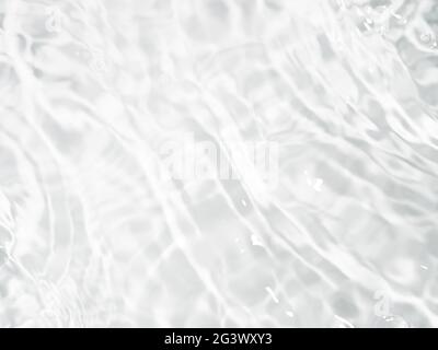 Ripple water texture with shadows on white Stock Photo