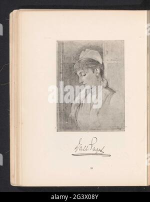 Photo production of a drawing, representing a portrait of Ludwig ...