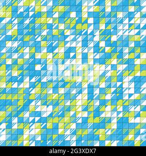 Abstract Geometrical generative computational art illustration Stock Vector