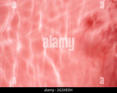 Ripple water texture with foliage shadows on pink Stock Photo