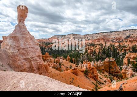 Red Rocks Hoodoos in Bryce Point at Bryce Canyon National Park, Utah Stock Photo