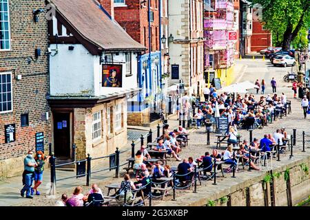 Pubs around Kings Staithes, England, June 2021 Stock Photo