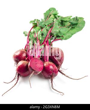 Beet, beetroot bunch on dark background, copy space Stock Photo
