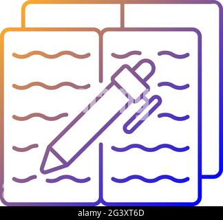 Homework gradient linear vector icon Stock Vector