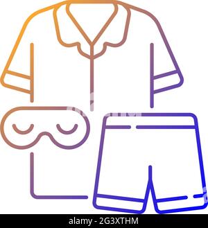 Pajamas gradient linear vector icon Stock Vector