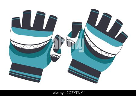Sportive gloves for skiing or winter sports games Stock Vector